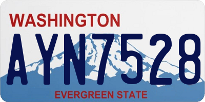 WA license plate AYN7528