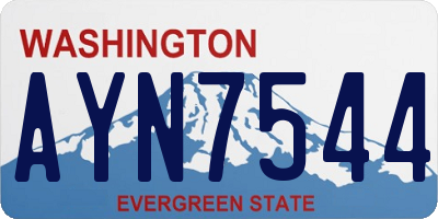 WA license plate AYN7544