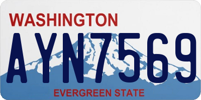 WA license plate AYN7569
