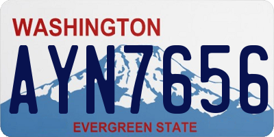 WA license plate AYN7656