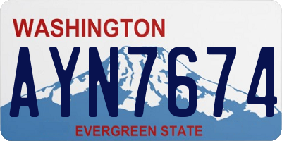 WA license plate AYN7674