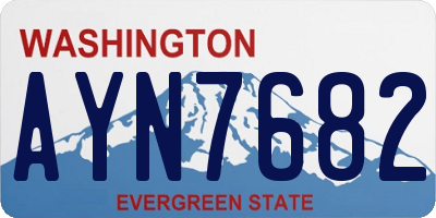 WA license plate AYN7682