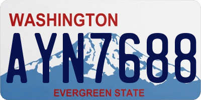WA license plate AYN7688