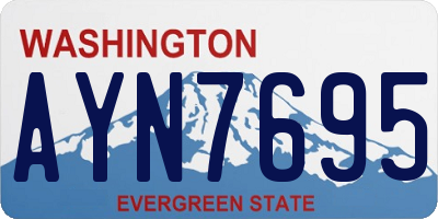 WA license plate AYN7695
