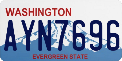 WA license plate AYN7696