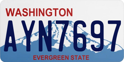 WA license plate AYN7697