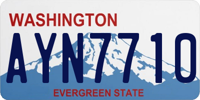 WA license plate AYN7710