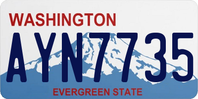WA license plate AYN7735