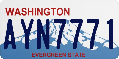 WA license plate AYN7771