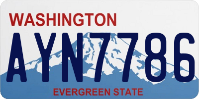 WA license plate AYN7786