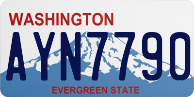 WA license plate AYN7790