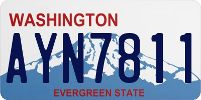 WA license plate AYN7811