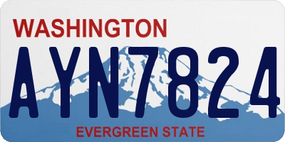 WA license plate AYN7824