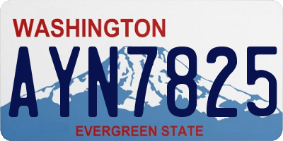 WA license plate AYN7825