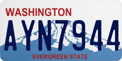 WA license plate AYN7944