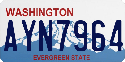 WA license plate AYN7964