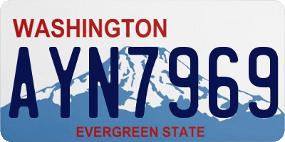 WA license plate AYN7969