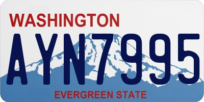 WA license plate AYN7995