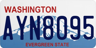 WA license plate AYN8095