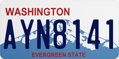 WA license plate AYN8141