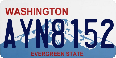 WA license plate AYN8152