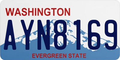 WA license plate AYN8169