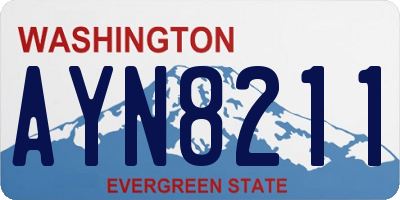 WA license plate AYN8211
