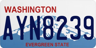 WA license plate AYN8239