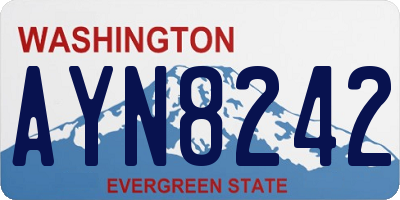 WA license plate AYN8242