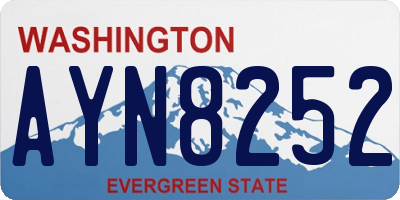 WA license plate AYN8252