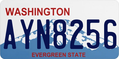 WA license plate AYN8256