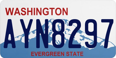 WA license plate AYN8297