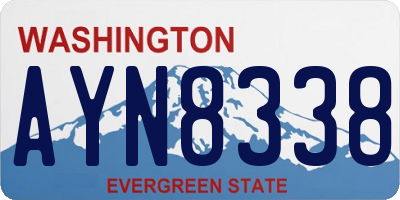 WA license plate AYN8338