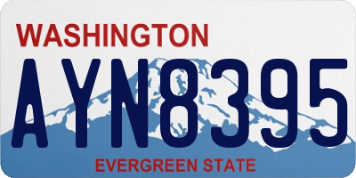 WA license plate AYN8395