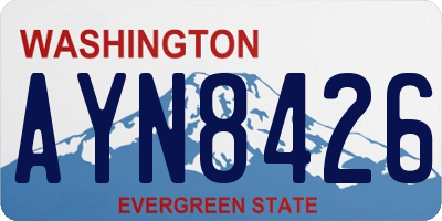 WA license plate AYN8426