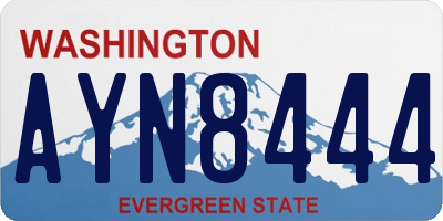 WA license plate AYN8444