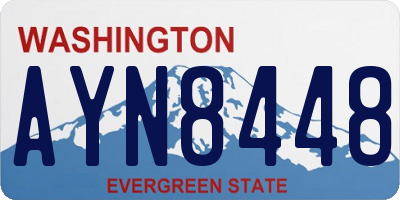 WA license plate AYN8448
