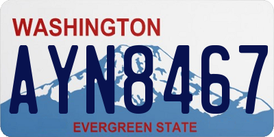 WA license plate AYN8467