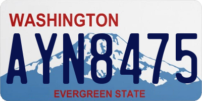 WA license plate AYN8475