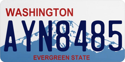 WA license plate AYN8485