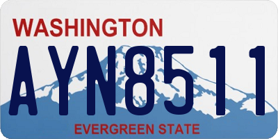 WA license plate AYN8511
