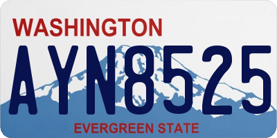 WA license plate AYN8525