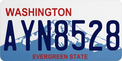 WA license plate AYN8528