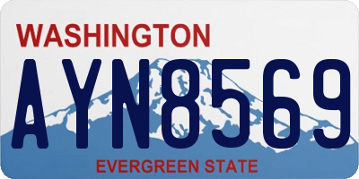 WA license plate AYN8569