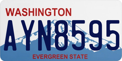 WA license plate AYN8595