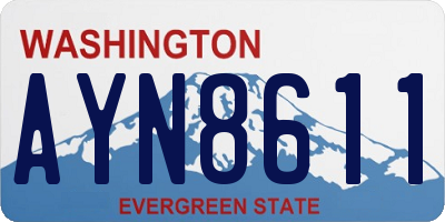 WA license plate AYN8611