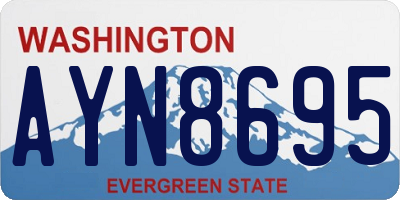 WA license plate AYN8695