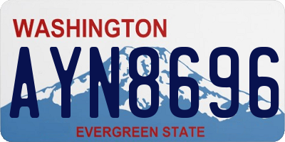 WA license plate AYN8696