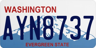 WA license plate AYN8737