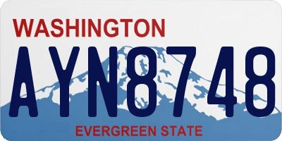 WA license plate AYN8748
